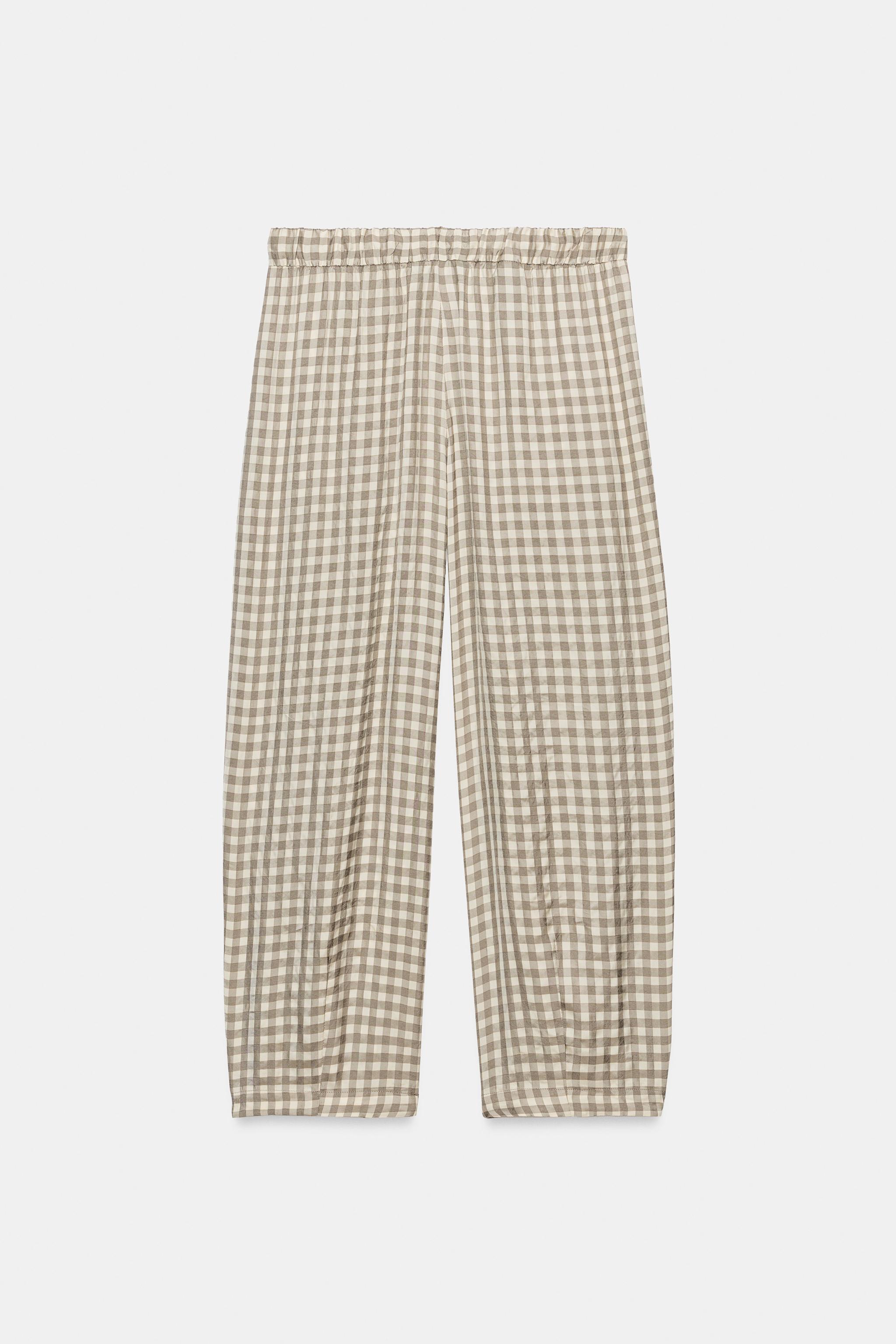 ZW COLLECTION FLOWY PLAID PANTS